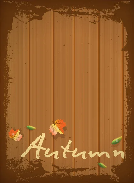 Herbst Holz Hintergrund Vektor Illustration — Stockvektor