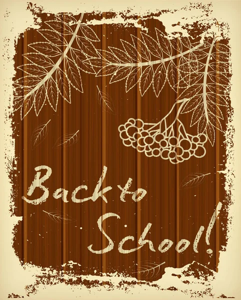 Back School Greeting Card Chalk Pattern Vector Illustration — Stock Vector