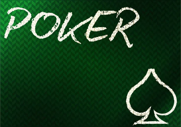 Casino Tebeşir Çizim Maça Poker Kartı Vektör Illüstrasyon — Stok Vektör
