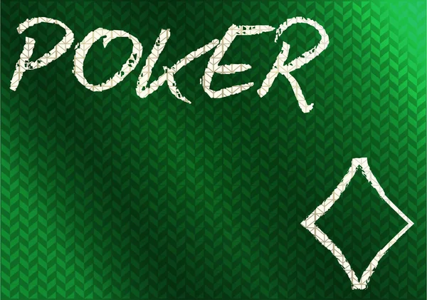 Casinò Gesso Disegno Diamanti Poker Card Illustrazione Vettoriale — Vettoriale Stock