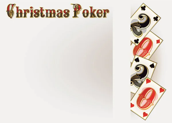 Banner Poker Natal Ano Novo 2020 Ilustração Vetorial — Vetor de Stock