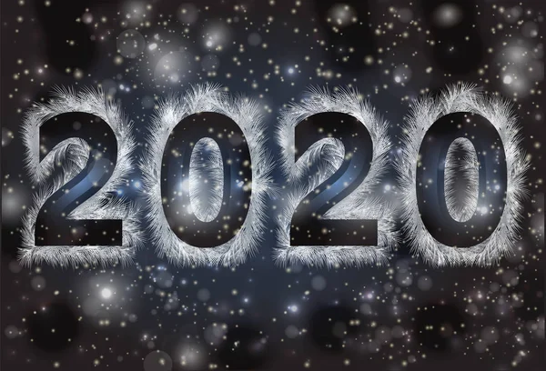 Feliz Nuevo 2020 Año Constelación Fondo Pantalla Vector Ilustración — Vector de stock