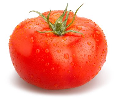 Taze kırmızı domates izole, yakın çekim