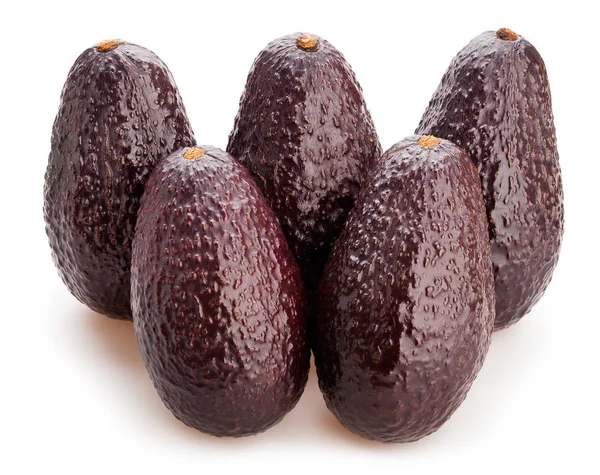 Hass Avocado Isolato Sfondo Bianco Primo Piano — Foto Stock