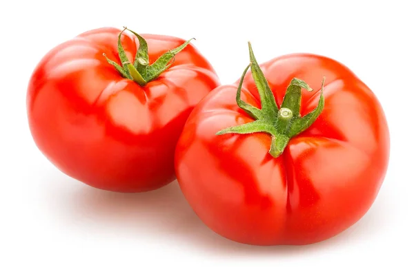 Red Tomatoes Group Isolated White Background Close — Stock Photo, Image