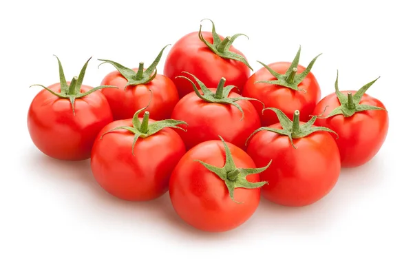 Rode Tomaten Geïsoleerd Close — Stockfoto