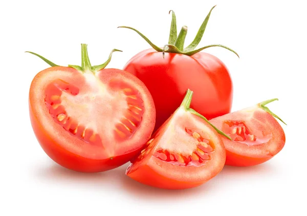 Pomodori Rossi Isolati Vicino — Foto Stock