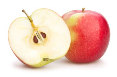 atış dilimlenmiş elma izole kapatmak