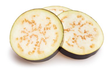 Patlıcan izole yakın atış kadar dilimlenmiş