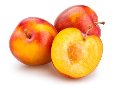 yakın çekim izole Erik dilimlenmiş