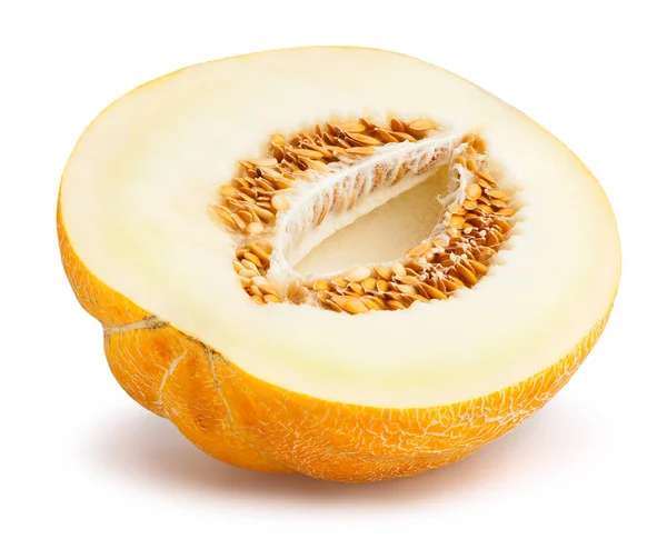 Melone Affettato Isolato Primo Piano Colpo — Foto Stock