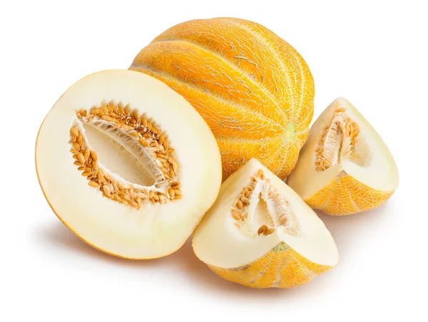 Sliced Melon Isolated Close Shot — Stock Photo, Image