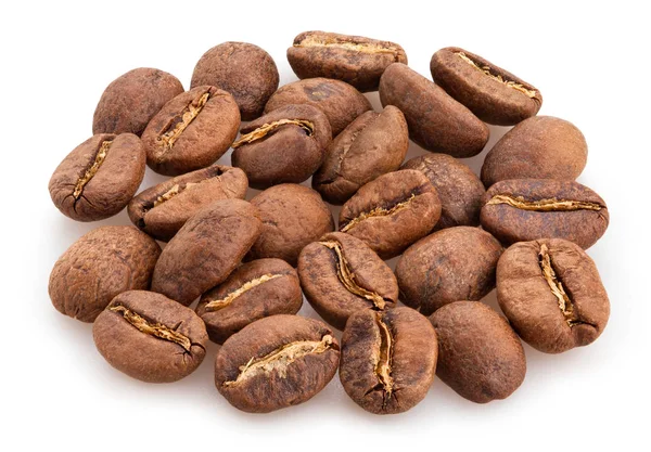 Coffee Beans Isolated Close Shot — Stock Photo, Image