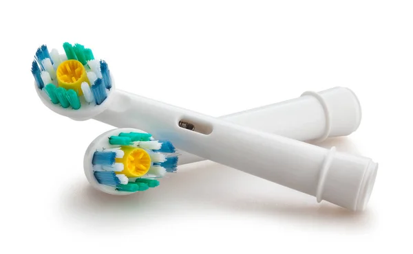 Electric Toothbrush Heads Isolated Close Shot — Stock Photo, Image