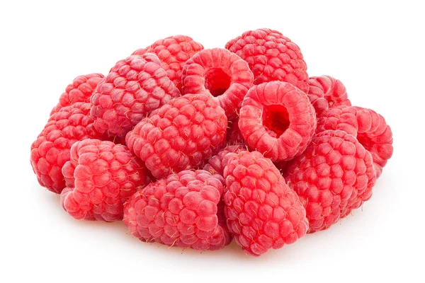 Raspberry Heap Isolated Close Shot — Stock Photo, Image