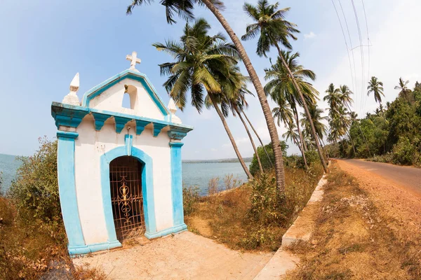 Goa Chapel Seashore Keresztény Portugál — Stock Fotó
