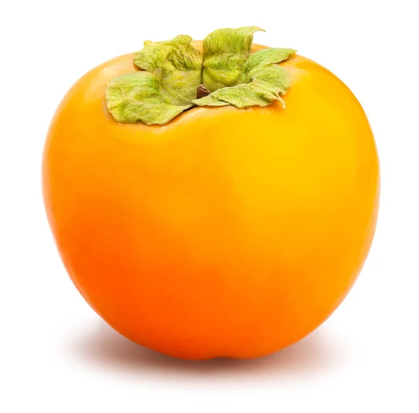 Einzelne Persimmon Isolierte Nahaufnahme — Stockfoto