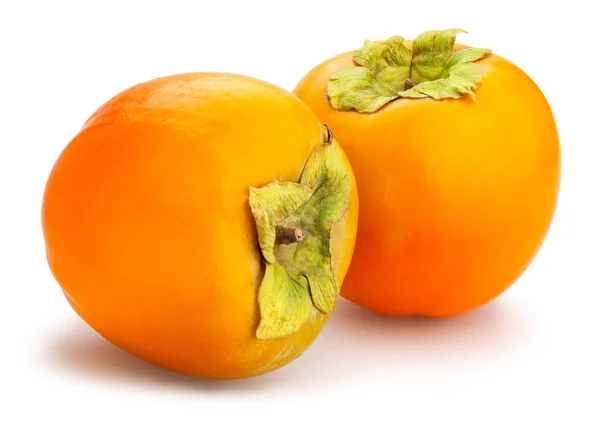 Persimmons Grupo Isolado Close Tiro — Fotografia de Stock