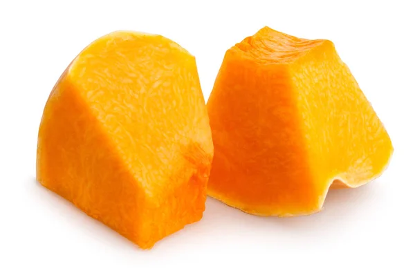 Sliced Pumpkin Chunks Isolated — Stock Photo, Image