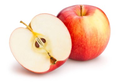 atış dilimlenmiş elma izole kapatmak