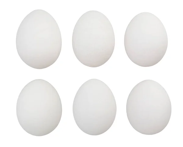 Eieren Geïsoleerd Een Witte Achtergrond Close Shot — Stockfoto