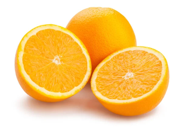 Sliced Oranges Isolated Close Shot — Stock Photo, Image