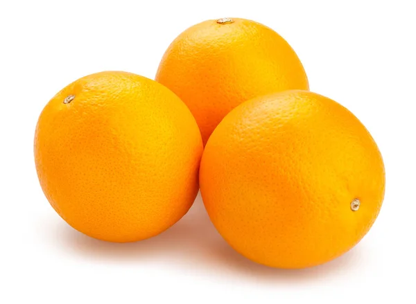Sinaasappelen Groep Geïsoleerd Close Shot — Stockfoto