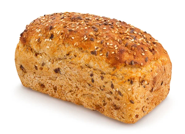 Σπιτικό Ψωμί Που Απομονώνονται Λευκό Φόντο — Φωτογραφία Αρχείου