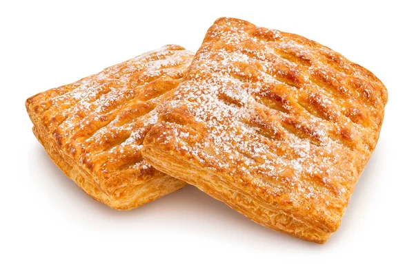 Heerlijke Koekjes Geïsoleerd Witte Achtergrond — Stockfoto