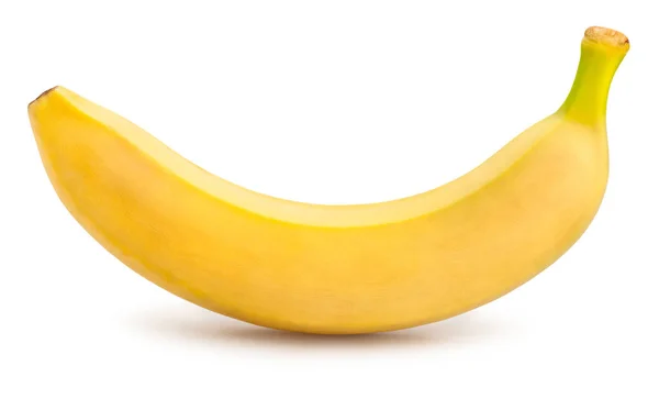 Einzelne Banane Isoliert Auf Weißem Hintergrund — Stockfoto