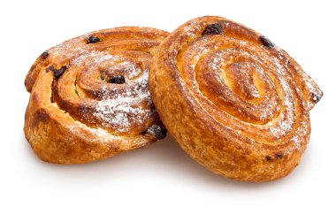 Beyaz arka plan üzerinde izole girdap sarmal buns