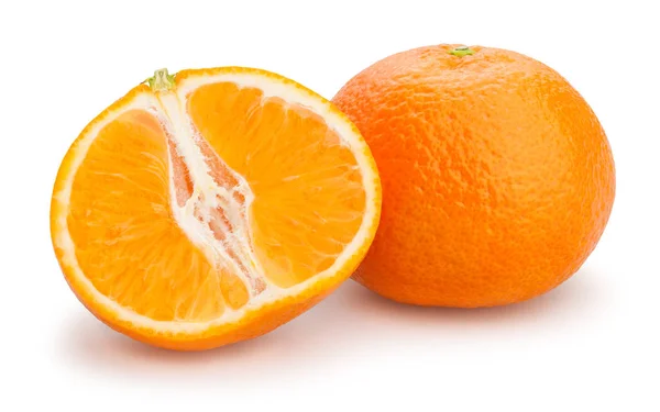 Frische Reife Mandarinen Isoliert Auf Weißem Hintergrund — Stockfoto