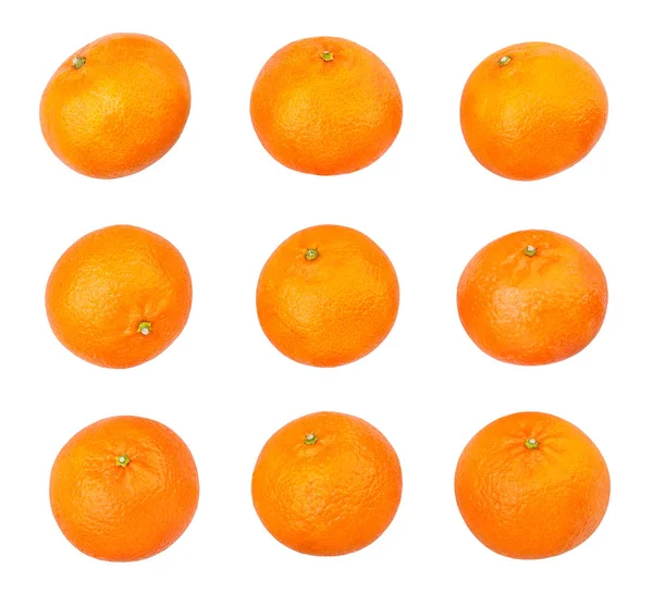 Tangerine Matang Segar Yang Diisolasi Pada Latar Belakang Putih — Stok Foto