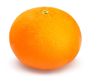 Beyaz arka plan üzerinde izole tek mandalina 