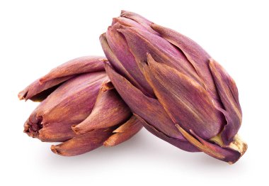 Beyaz arka plan üzerinde izole kırmızı enginar 