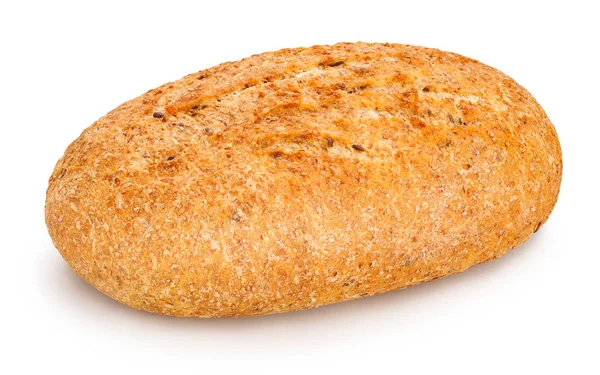 Bochník Bílého Chleba Otruby Samostatný — Stock fotografie