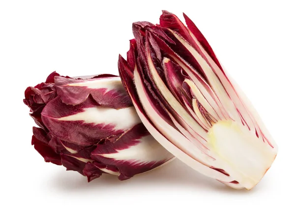 Sliced Red Chicory Isolated — Stock Photo, Image