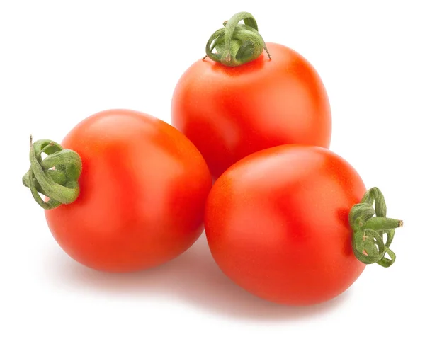 Tomates Cerises Isolées Sur Fond Blanc — Photo