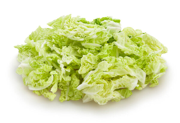sliced chinese cabbage isolated