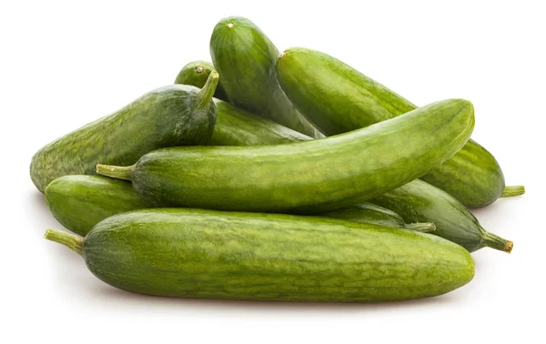 Fresh Cucumbers Isolated White Background — Stock Photo, Image