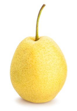 Beyaz arka planda Nashi armudu izole edildi