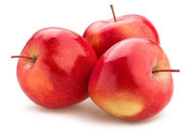 Kırmızı lezzetli elma beyaz arkaplanda izole.