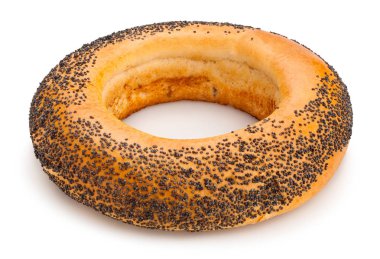 Beyaz arka plan üzerinde izole tek çörek