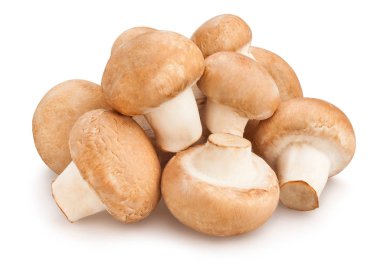 Beyaz arka plan üzerinde izole mantar yığın