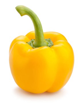 Sarı dolma biber beyaz arkaplanda izole edildi