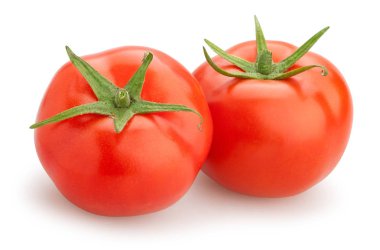 Beyaz arka plan üzerinde izole domates grup