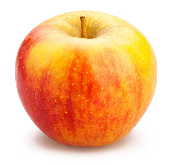 Żółte Jabłko Izolowane Białym Tle — Zdjęcie stockowe
