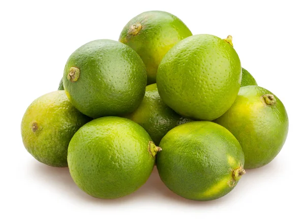 Limes Heap Isolated White Background — Stock Photo, Image