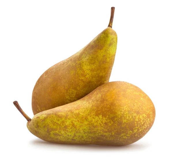 Two Pears Isolated White Background — Stock Photo, Image