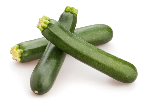 Groene Pompoenen Geïsoleerd Witte Achtergrond — Stockfoto